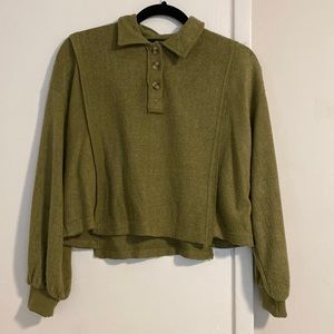 forever 21 olive green long sleeve top